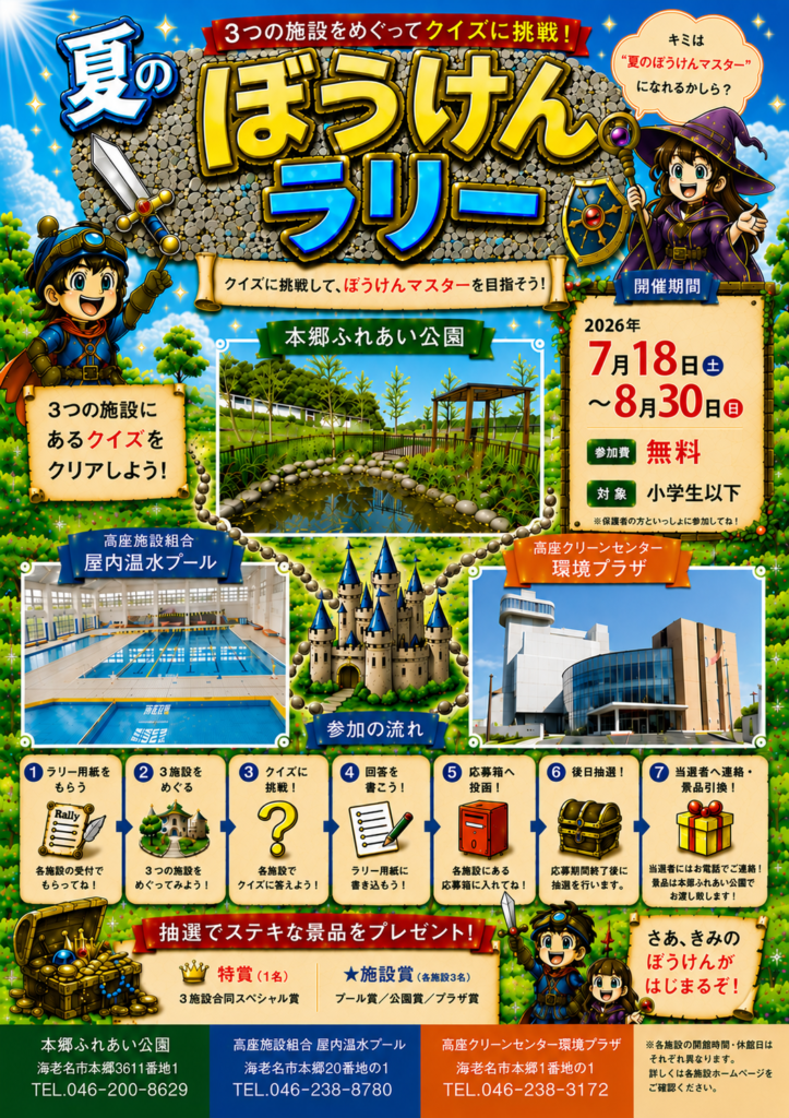 夏休みぼうけんラリーポスターデータ
