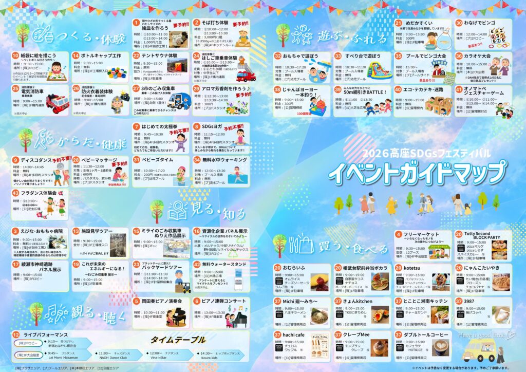 高座SDGsフェスティバルガイドマップ表面画像データ